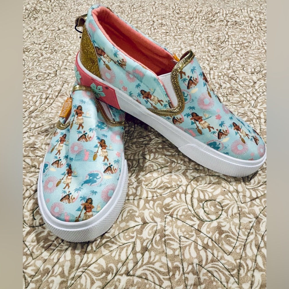 Kids Slip-On Sneakers-Moana (Size 3)